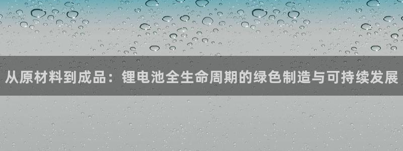 usdt转账怎么转：从原材料到成品：锂电池全生命周期的绿色制造与可持续发展